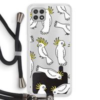 Papegaai: Samsung Galaxy A22 4G Transparant Hoesje met koord