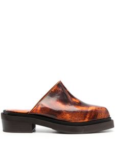 Eckhaus Latta Leren slippers - Bruin