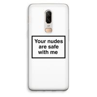 Safe with me: OnePlus 6 Transparant Hoesje