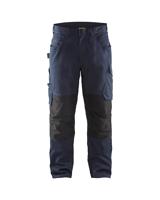 Blåkläder Service werkbroek met stretch zonder spijkerzakken 14951330 | Donker marineblauw/Zwart | Maat 58 - 7330509544105
