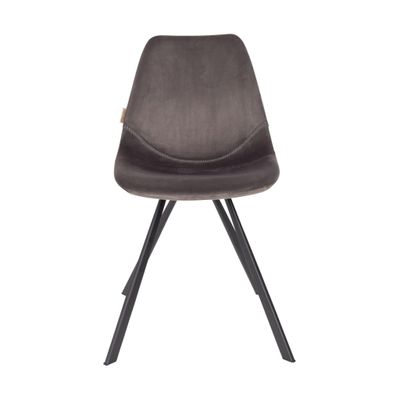 Dutchbone Franky stoel velvet Grey