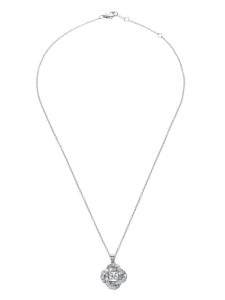 LEO PIZZO collier à pendentif Vortex en or blanc 18ct orné de diamants - Argent