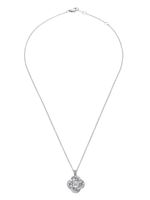 LEO PIZZO collier à pendentif Vortex en or blanc 18ct orné de diamants - Argent