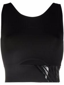 Ea7 Emporio Armani brassière de sport à logo imprimé - Noir