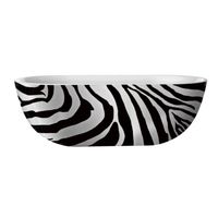 Vrijstaande Bad Best Design 180x86 cm Zebra Acryl Bicolor Zwart Wit - thumbnail