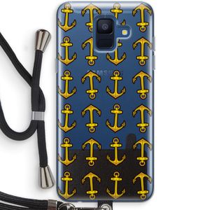 Musketon Anchor: Samsung Galaxy A6 (2018) Transparant Hoesje met koord
