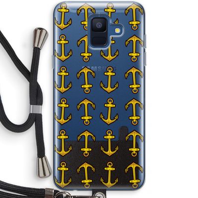 Musketon Anchor: Samsung Galaxy A6 (2018) Transparant Hoesje met koord