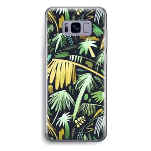 Tropical Palms Dark: Samsung Galaxy S8 Plus Transparant Hoesje