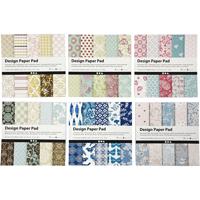 Creativ Company Design papierblok, vel 15,2x15,2 cm, 120 gr, diverse kleuren, 300 vel, 6x50 vel/ 1 doos