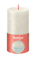 Bolsius Rustiek Stompkaars 130/68 Shimmer Ivory