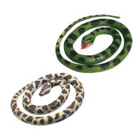 Setje van 2x rubberen nep/namaak slangen van 65 cm - Speelfiguren - thumbnail