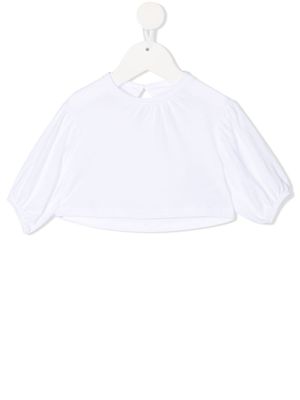 Douuod Kids top à manches bouffantes - Blanc