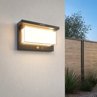 HOFTRONIC™ Arlo LED Solar wandlamp met PIR sensor schemerschakelaar 4 lichtstanden 2700K warm wit IP65