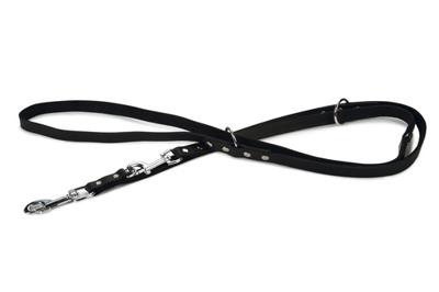 Beeztees Beeztees Hondenriem Leer Zwart 240x18cm