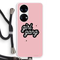 Girl Gang: Huawei P50 Transparant Hoesje met koord Girl Gang: Huawei P50 Transparant Hoesje met koord