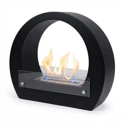 Dallas - Bio-ethanol haard met boog - zwart