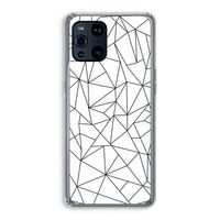 Geometrische lijnen zwart: Oppo Find X3 Pro Transparant Hoesje