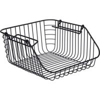 Mand metaal 30x27x14cm zwart
