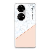 Marmer in stijl: Huawei P50 Pro Transparant Hoesje Marmer in stijl: Huawei P50 Pro Transparant Hoesje