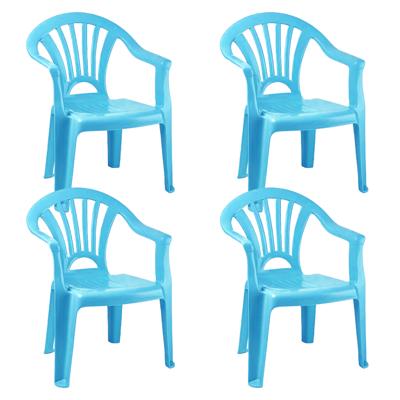 Plasticforte Stoeltje voor kinderen - 4x - lichtblauw - 50 cm - binnen en buiten - kunststof