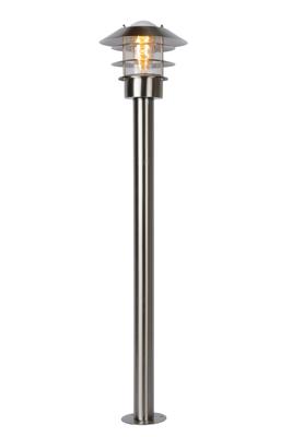 Lucide ZICO - Lantaarnpaal - Ø 21,8 cm - 1xE27 - IP44 - Mat chroom