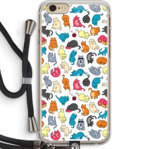 Kleurrijke katten: iPhone 6 PLUS / 6S PLUS Transparant Hoesje met koord