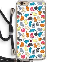 Kleurrijke katten: iPhone 6 PLUS / 6S PLUS Transparant Hoesje met koord