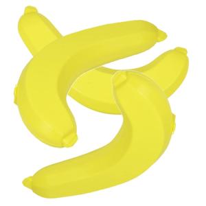 Vershoudbakje - 3x - Banaan - 24 cm - Geel - herbruikbaar - vaatwasser bestendig