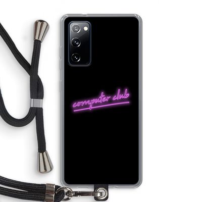 Vice Black: Samsung Galaxy S20 FE / S20 FE 5G Transparant Hoesje met koord