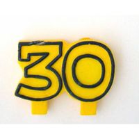 Kaars '30' geel - thumbnail