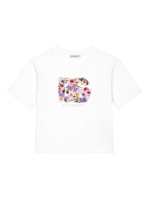 Dolce & Gabbana Kids t-shirt à imprimé Flower Power - Blanc