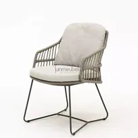 Sempre dining chair Anthracite Silver Grey with 2 cushions
