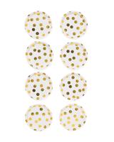 HEMA Papieren Bord Ø22.5cm Gouden Stippen - 8 Stuks