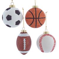 Ornament plastic sport ballen l80mm - Kurt s adler