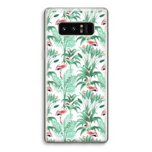 Flamingo bladeren: Samsung Galaxy Note 8 Transparant Hoesje