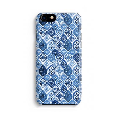 Blauw motief: Volledig geprint iPhone SE 2020 Hoesje