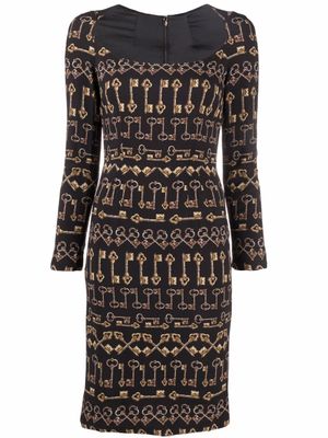 Dolce & Gabbana Pre-Owned robe cintrée à imprimé graphique (années 2000) - Noir