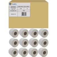 G&G ET-Z-G-800262-125 Etiketten 57 x 32 mm Thermisch papier Wit 25200 stuk(s) Permanent hechtend Adresetiketten