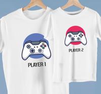 Vaders en zonen tshirts Joystick con control en jugador