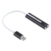 Aluminium Shell 3 5 mm Jack externe USB-C / Type-C Sound Card HIFI magische stem 7.1 kanaal Converter Adapter gratis Drive (zwart)