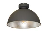 Artdelight Landelijke plafondlamp Curve Ø 31cm grijs met zilver PL CURVE GR-ZL