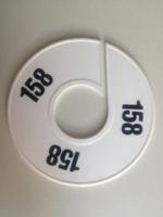 Maatring 11 cm wit/zwart 158