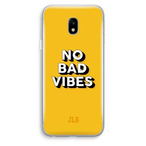 No Bad Vibes: Samsung Galaxy J3 (2017) Transparant Hoesje