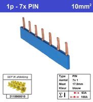 SEP kamrail 1f pin 7 mod 18mm blauw P01007B00