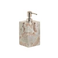 Zeepdispenser Home ESPRIT Wit Bruin Marmer Modern 7,5 x 7,5 x 18 cm
