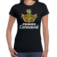 Carnaval t-shirt prinses carnaval / Limburg zwart voor dames - carnaval fun t-shirt - thumbnail