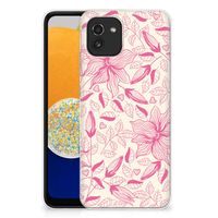 Samsung Galaxy A03 TPU Case Pink Flowers