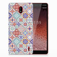 Nokia 1 Plus TPU Siliconen Hoesje Tiles Color - thumbnail