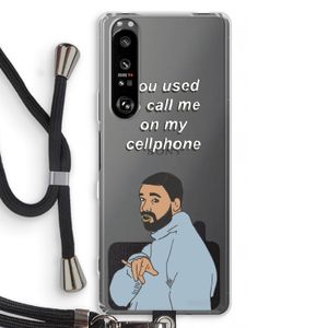 Hotline bling: Sony Xperia 1 III Transparant Hoesje met koord