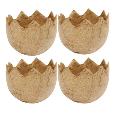 Hobby / DIY Halve eierschaal - 4x - papier mache - 4 cm - Paasdecoratie versieren - Pasen knutselen